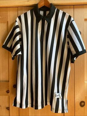 Vintage Powers Mfg Co Black & White Referee Shirt